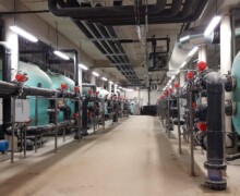 Salle principale de traitement d'eau du bassin océan - 2500m² à l'heure